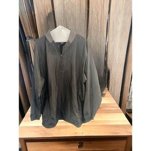 Easton Baseball Warm-up Rain Pull Over Men’s/Unisex Large Nylon, Blk/Brwn GUC